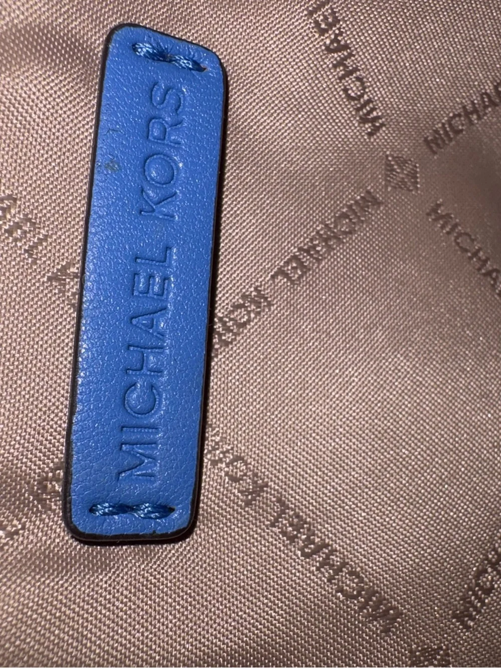 Michael Kors Bright Blue Quilted Leather Drawstring Shoulder Bag